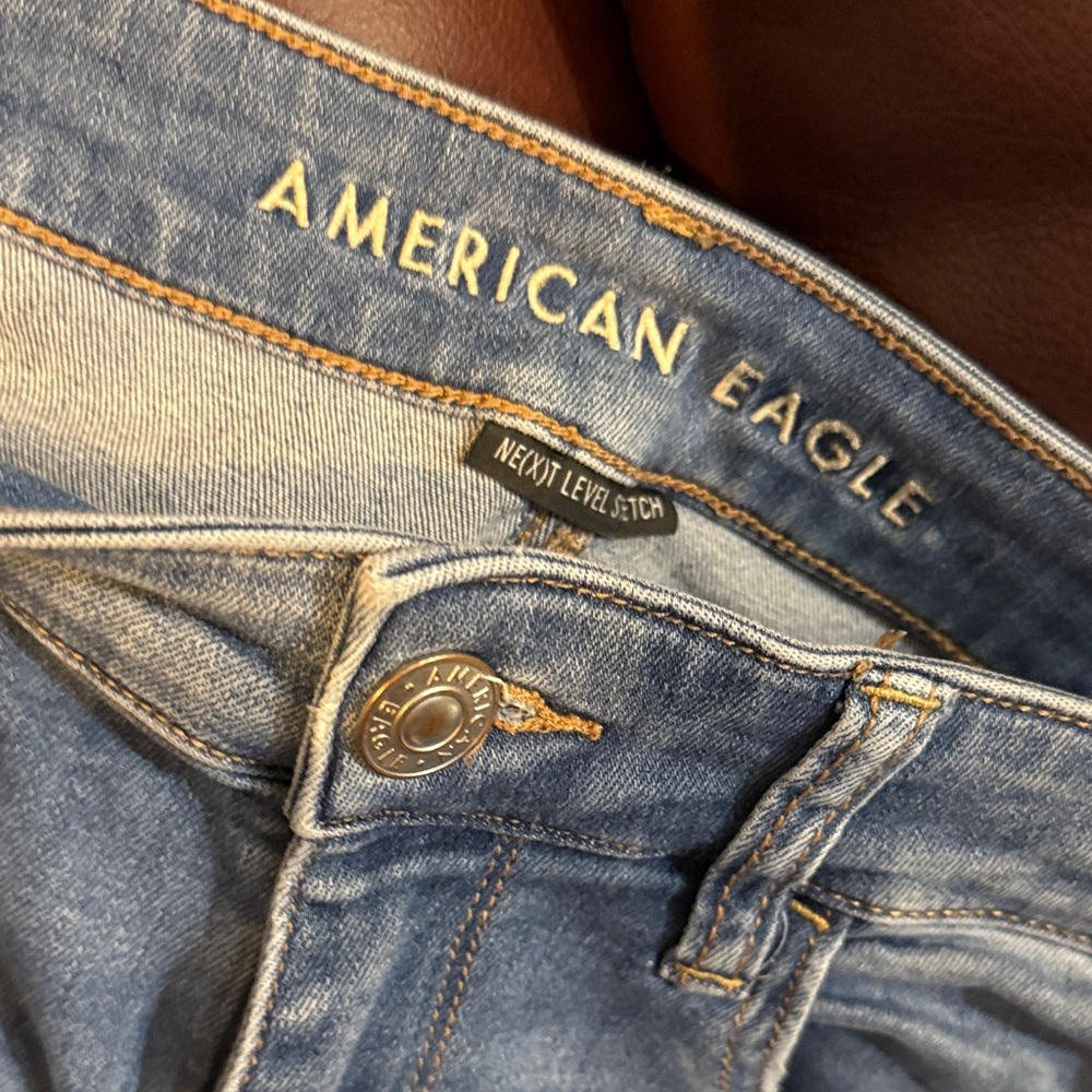 American Eagle Outfitters Light Blue high rise jeggings 6 short - Picture 5 of 9